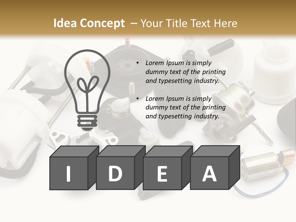 Car Plastic Mechanical PowerPoint Template
