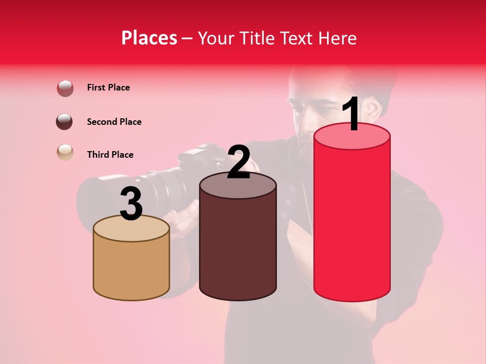 Hand Photograph Guy PowerPoint Template