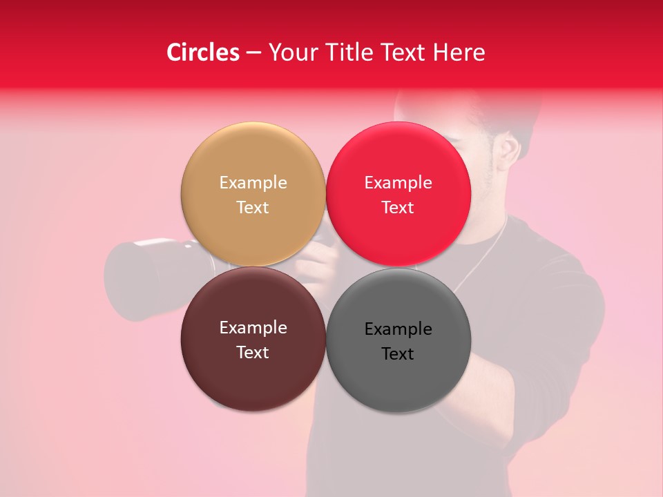 Hand Photograph Guy PowerPoint Template