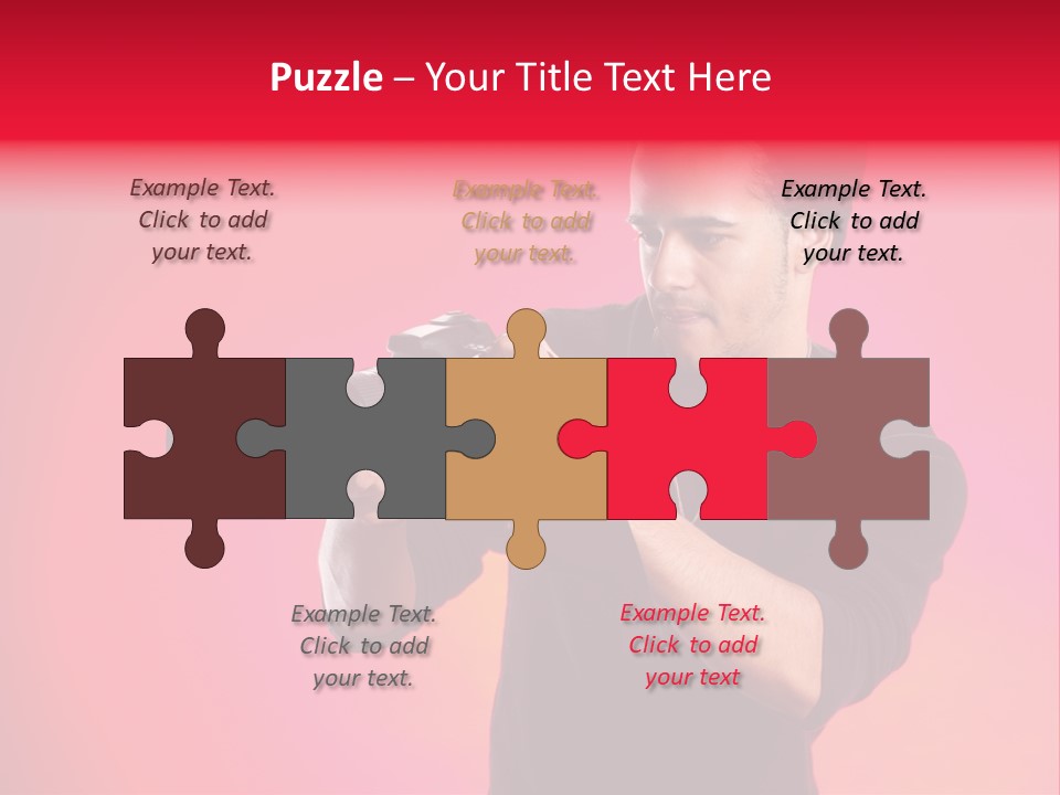 Hand Photograph Guy PowerPoint Template