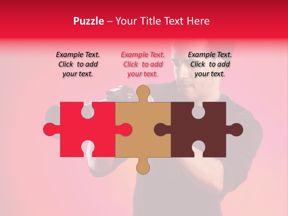 Hand Photograph Guy PowerPoint Template