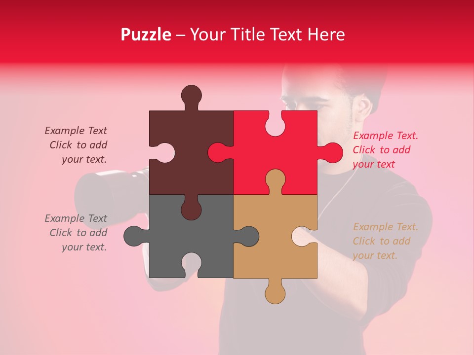 Hand Photograph Guy PowerPoint Template