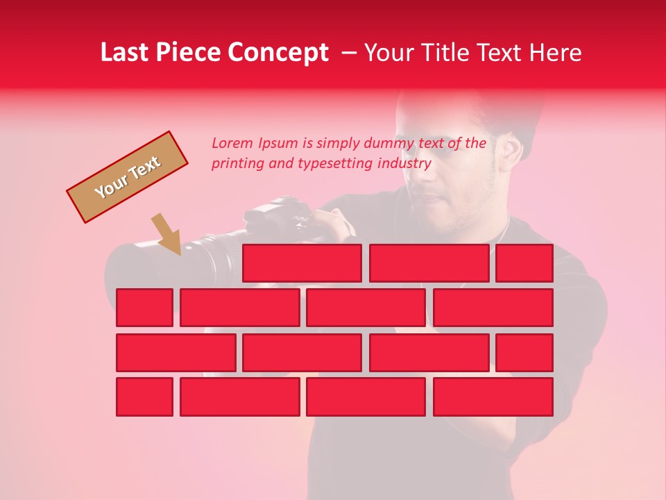 Hand Photograph Guy PowerPoint Template