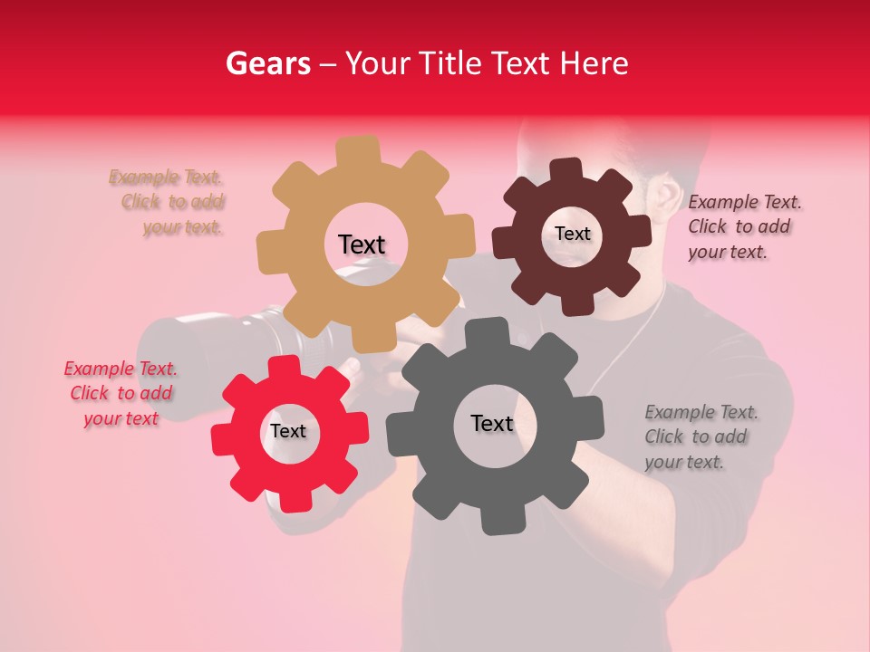 Hand Photograph Guy PowerPoint Template