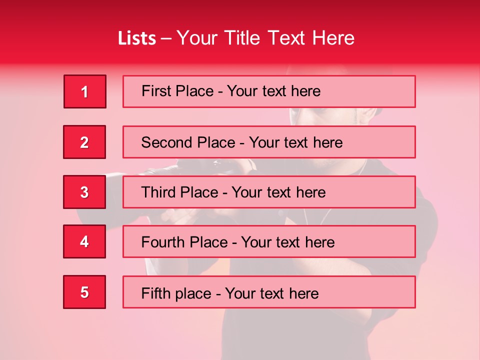 Hand Photograph Guy PowerPoint Template