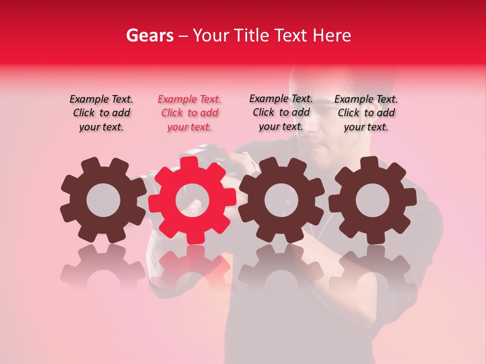 Hand Photograph Guy PowerPoint Template