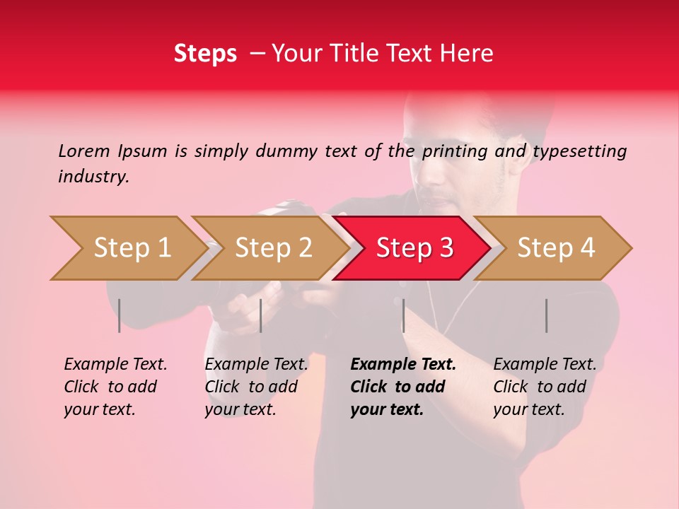 Hand Photograph Guy PowerPoint Template