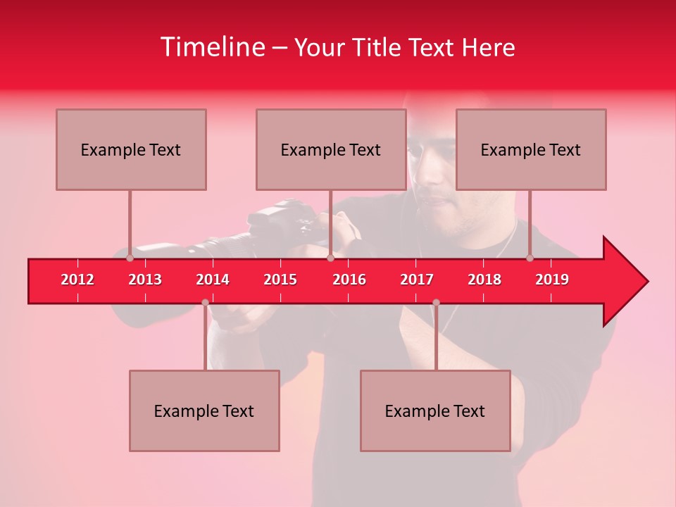 Hand Photograph Guy PowerPoint Template