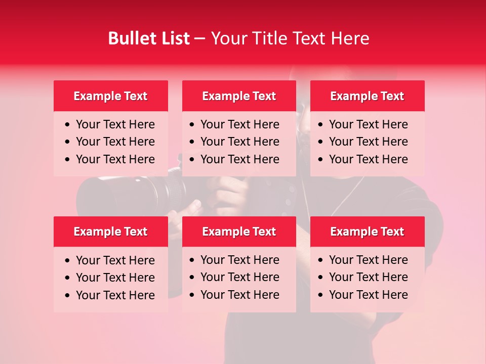 Hand Photograph Guy PowerPoint Template