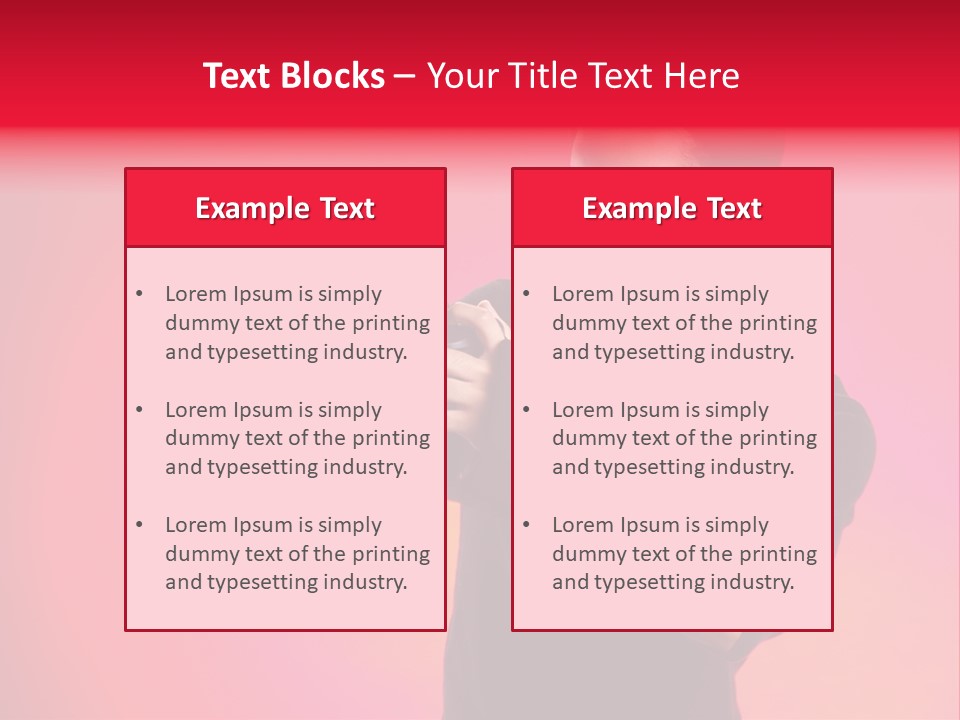 Hand Photograph Guy PowerPoint Template