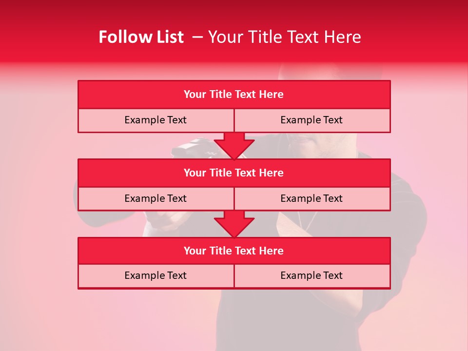 Hand Photograph Guy PowerPoint Template