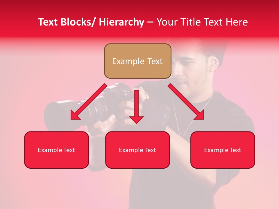 Hand Photograph Guy PowerPoint Template