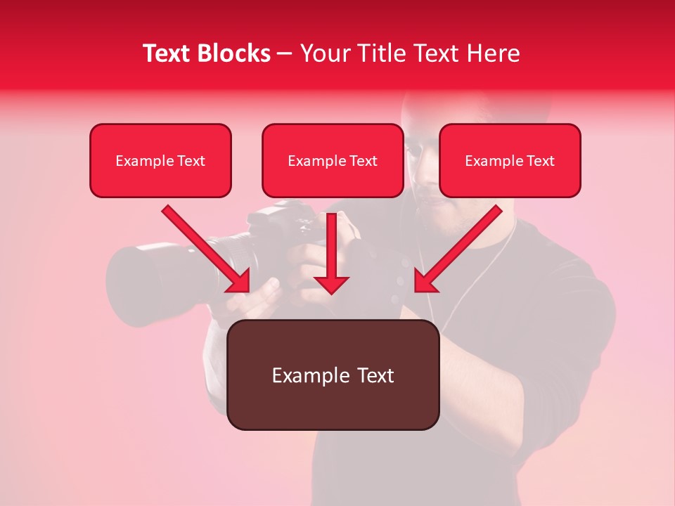 Hand Photograph Guy PowerPoint Template