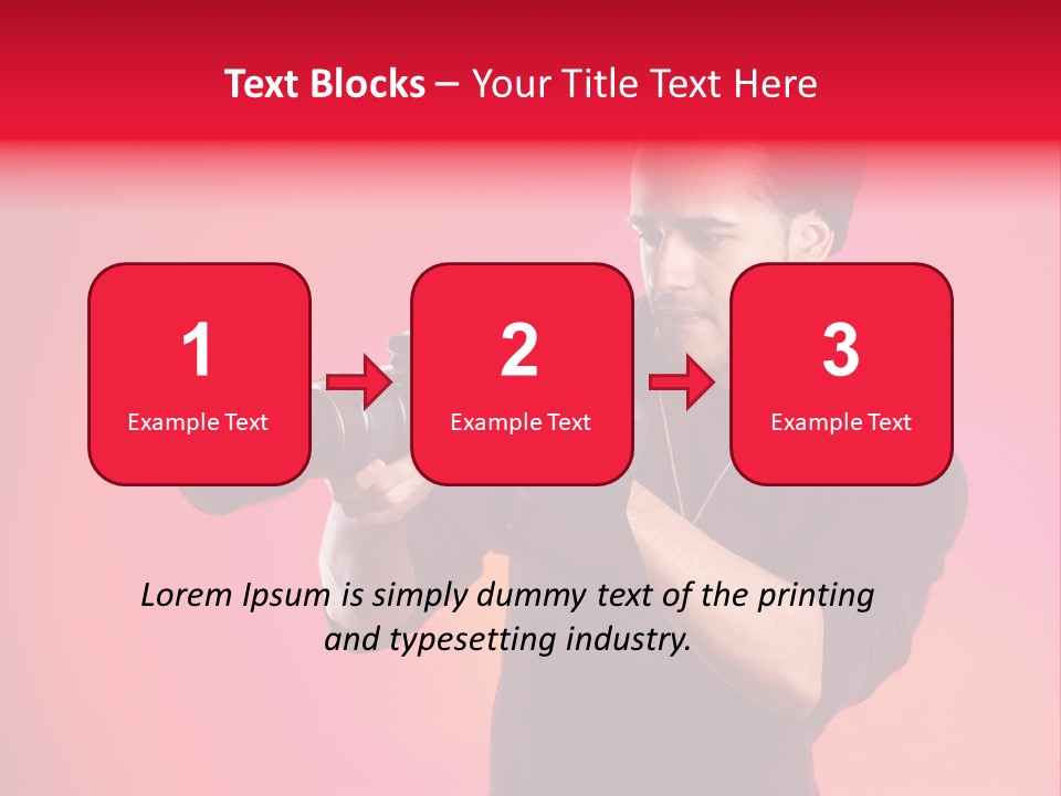 Hand Photograph Guy PowerPoint Template