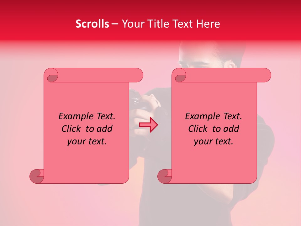 Hand Photograph Guy PowerPoint Template
