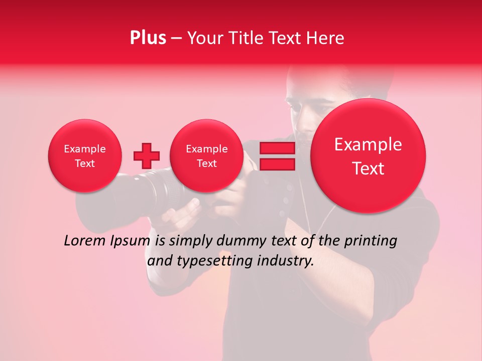 Hand Photograph Guy PowerPoint Template