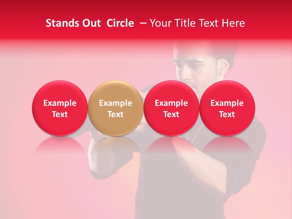 Hand Photograph Guy PowerPoint Template