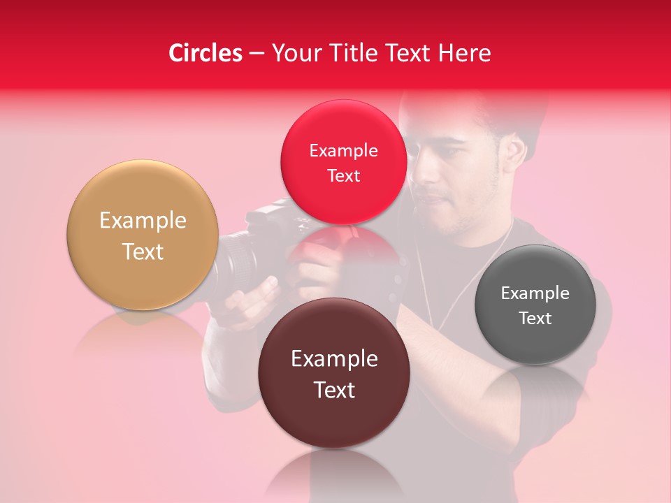 Hand Photograph Guy PowerPoint Template