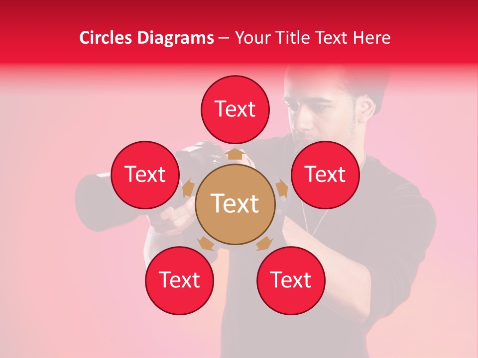 Hand Photograph Guy PowerPoint Template