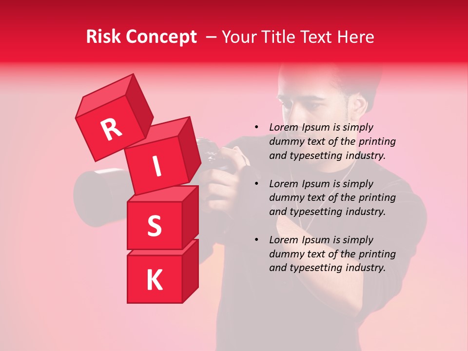 Hand Photograph Guy PowerPoint Template