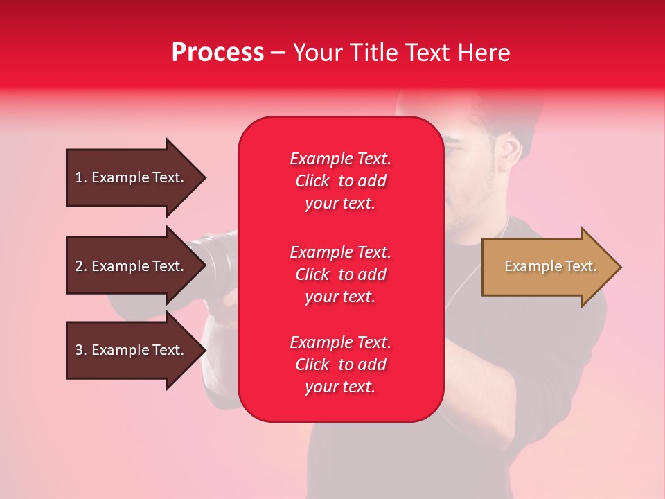 Hand Photograph Guy PowerPoint Template