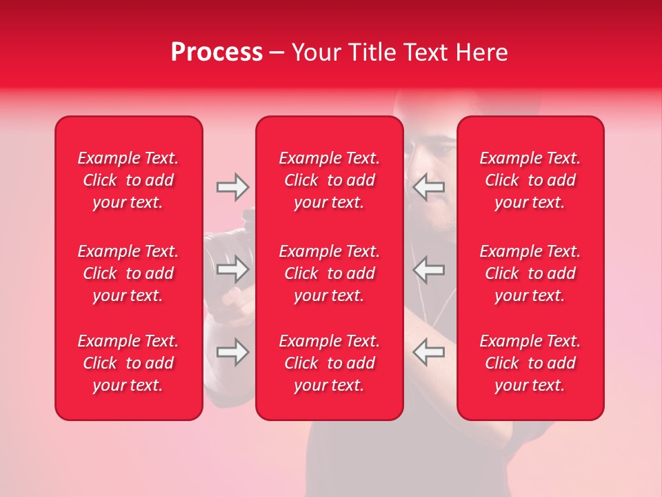 Hand Photograph Guy PowerPoint Template