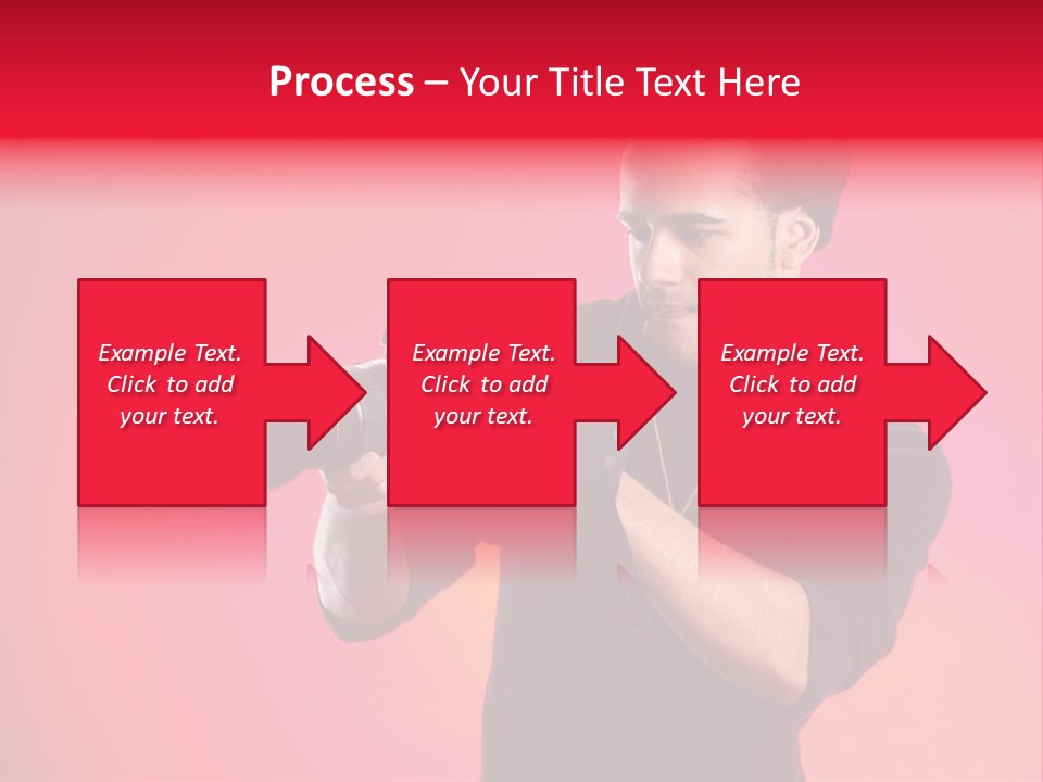 Hand Photograph Guy PowerPoint Template