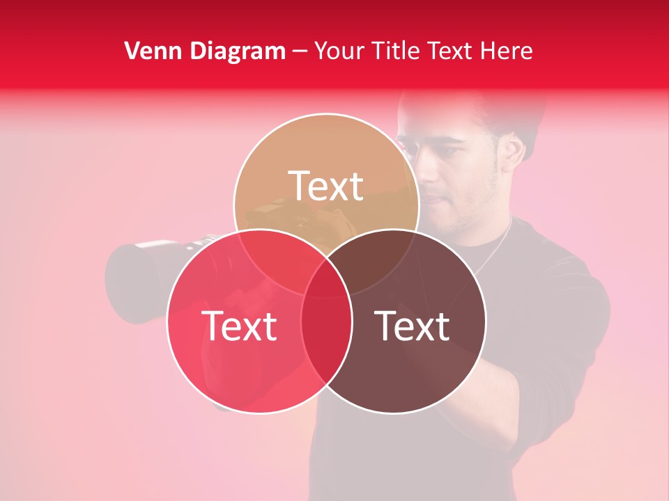 Hand Photograph Guy PowerPoint Template