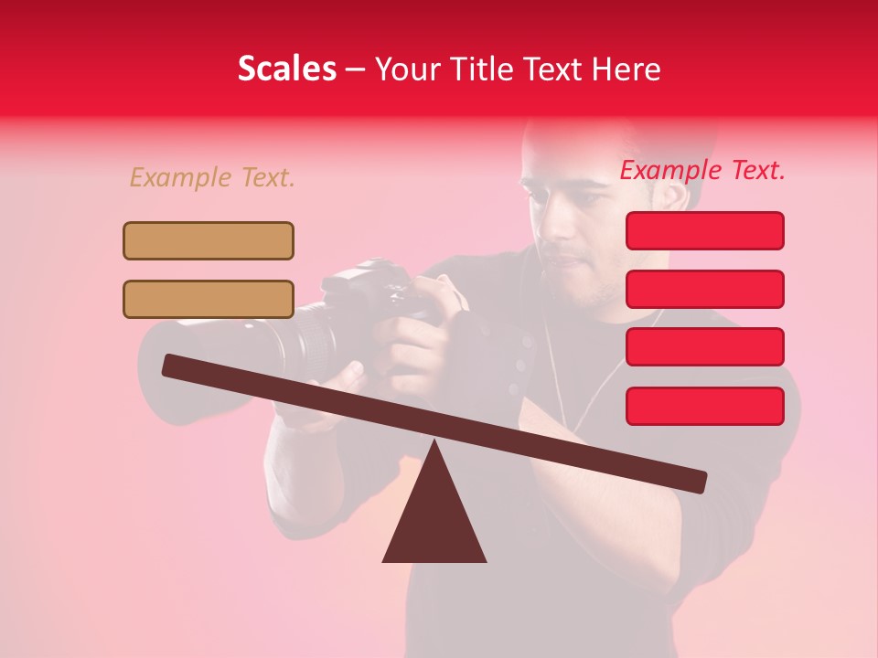 Hand Photograph Guy PowerPoint Template