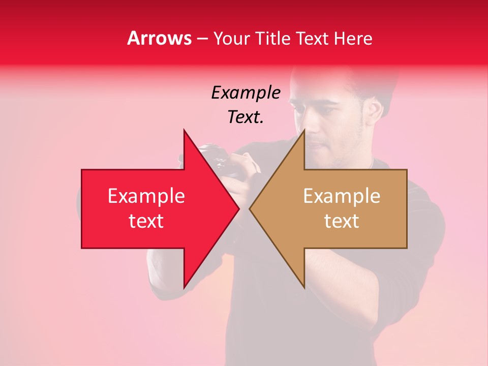 Hand Photograph Guy PowerPoint Template