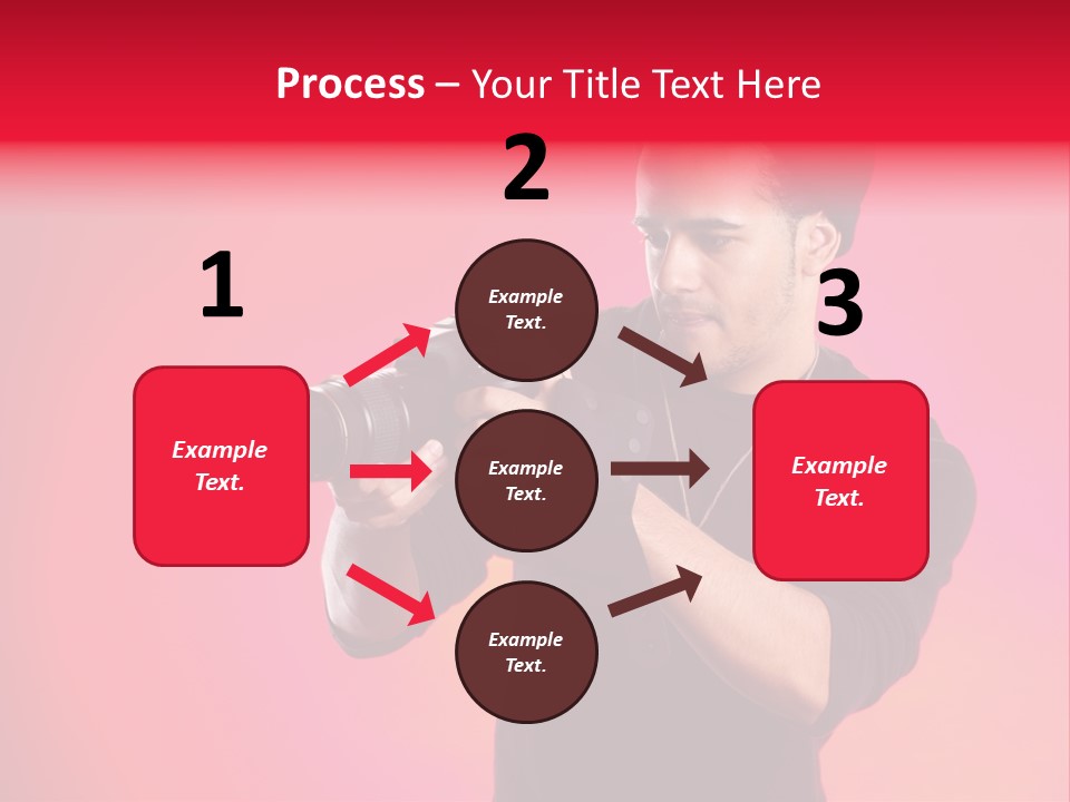 Hand Photograph Guy PowerPoint Template