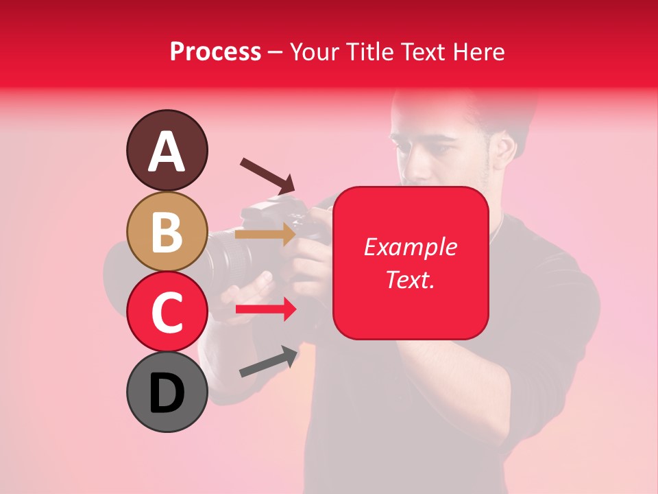 Hand Photograph Guy PowerPoint Template