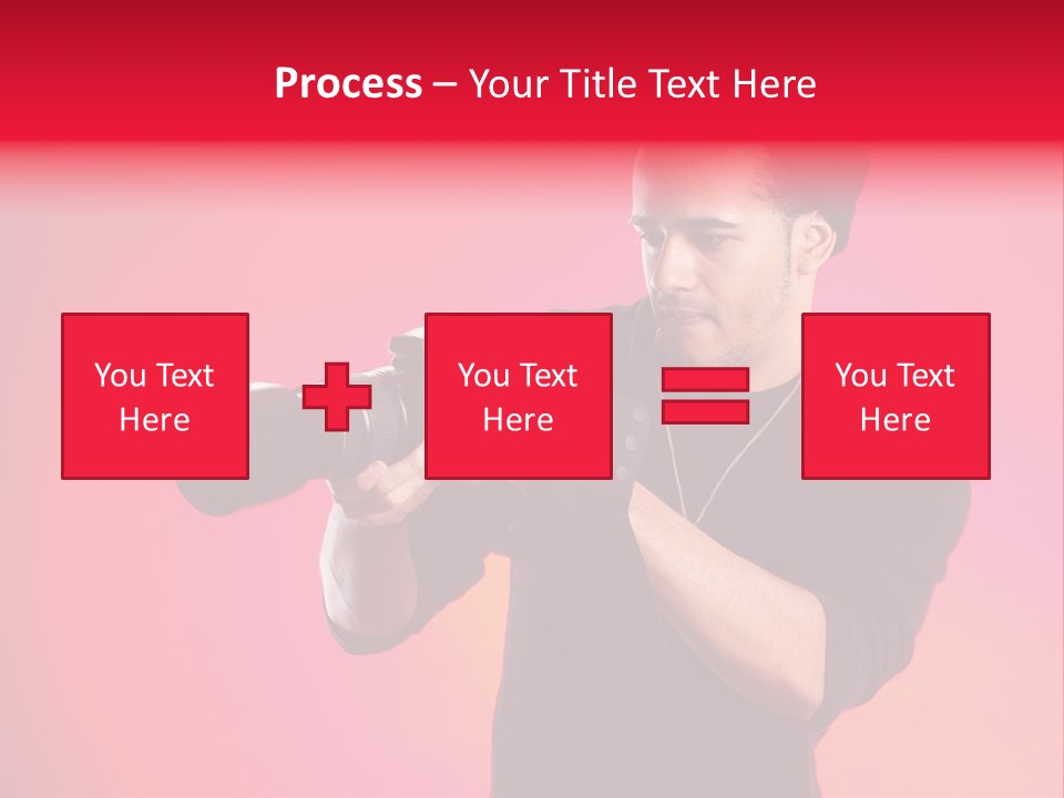 Hand Photograph Guy PowerPoint Template