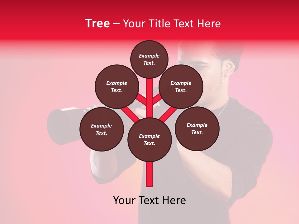 Hand Photograph Guy PowerPoint Template