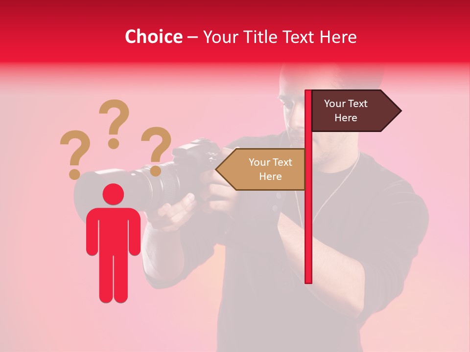 Hand Photograph Guy PowerPoint Template