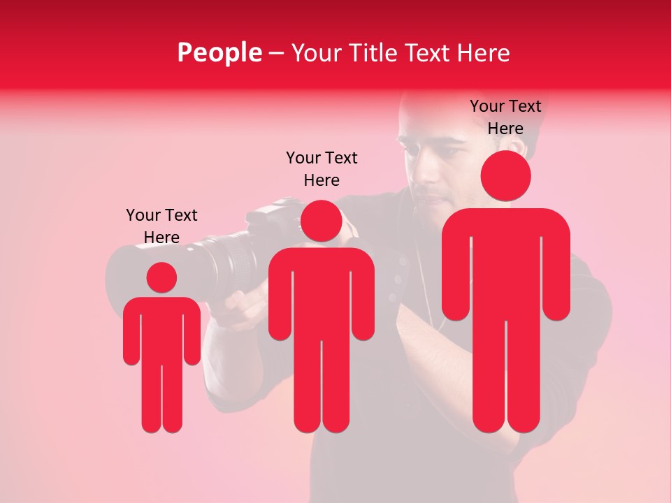 Hand Photograph Guy PowerPoint Template