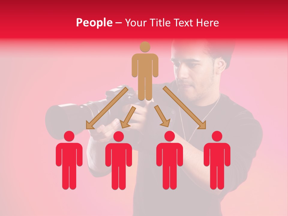 Hand Photograph Guy PowerPoint Template