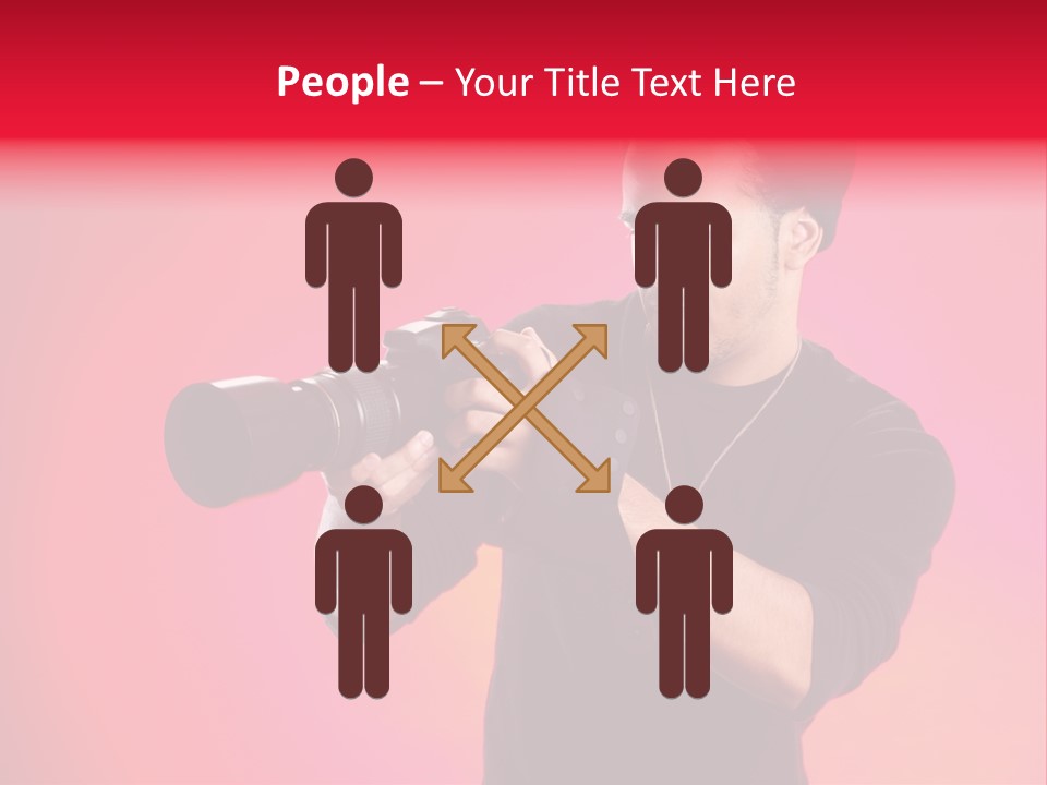 Hand Photograph Guy PowerPoint Template