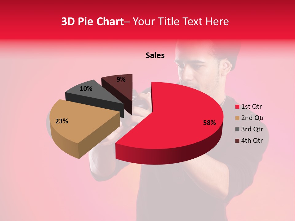 Hand Photograph Guy PowerPoint Template