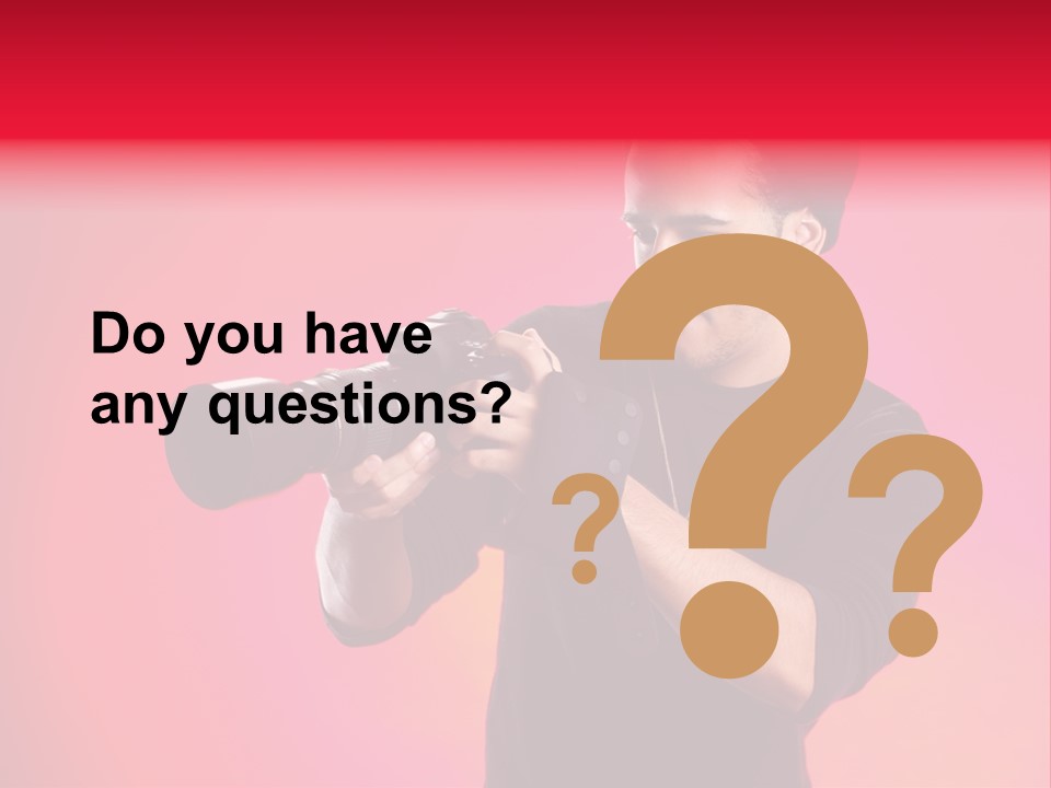 Hand Photograph Guy PowerPoint Template