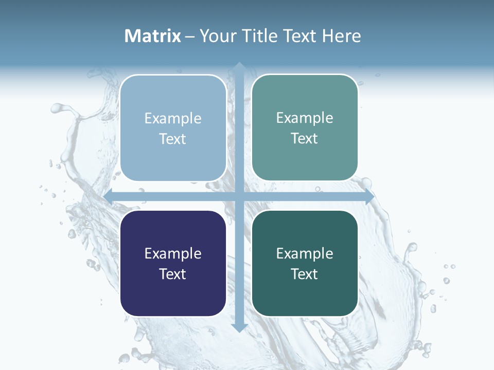 Liquid Isolated Blue PowerPoint Template