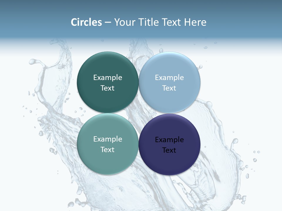 Liquid Isolated Blue PowerPoint Template