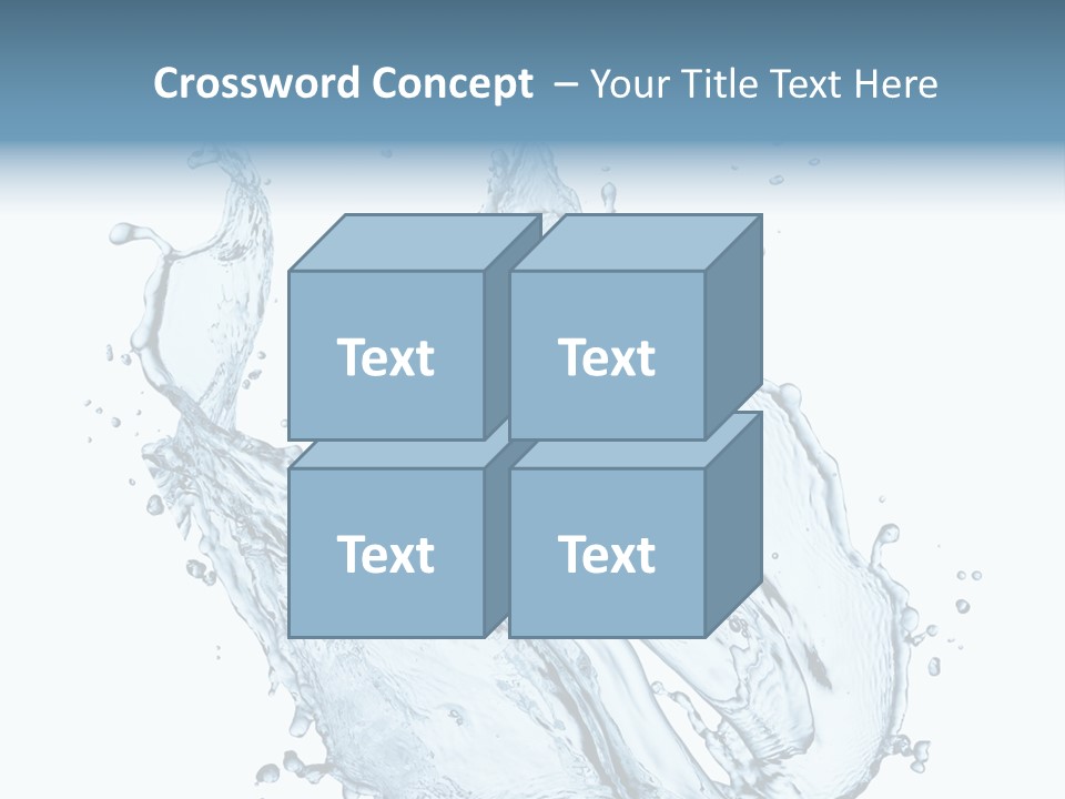 Liquid Isolated Blue PowerPoint Template