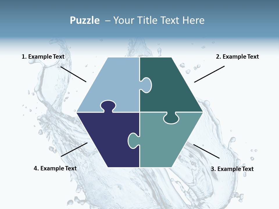 Liquid Isolated Blue PowerPoint Template