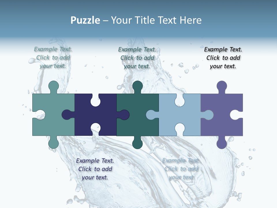 Liquid Isolated Blue PowerPoint Template