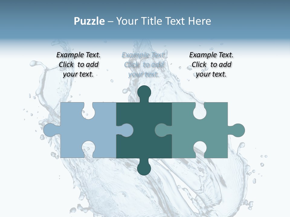 Liquid Isolated Blue PowerPoint Template