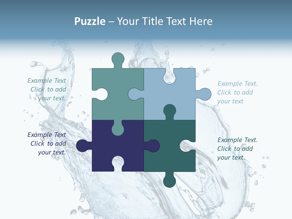 Liquid Isolated Blue PowerPoint Template