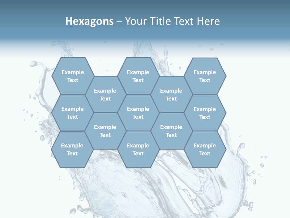 Liquid Isolated Blue PowerPoint Template