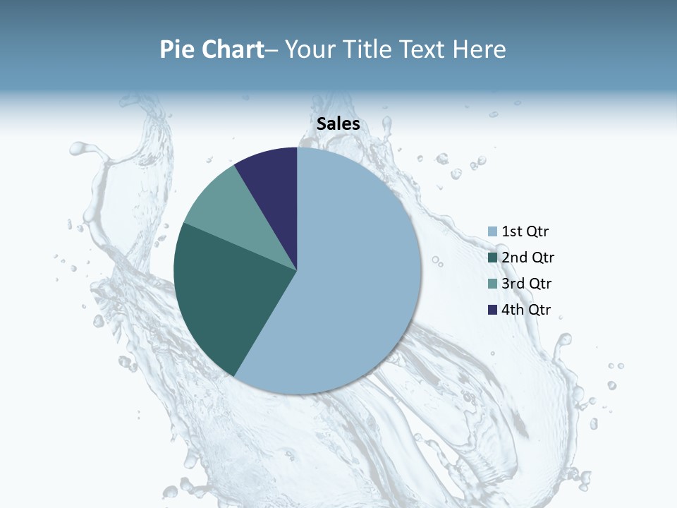 Liquid Isolated Blue PowerPoint Template