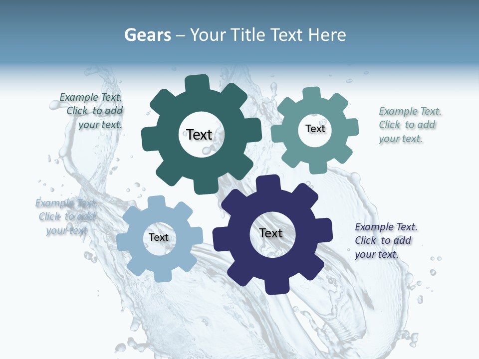 Liquid Isolated Blue PowerPoint Template